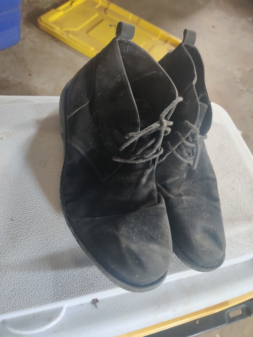Men's Black Suede Lace-Up Dress Boots